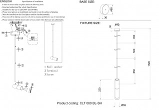 Основание светильника Crystal Lux CLT 060_01 BL-SH